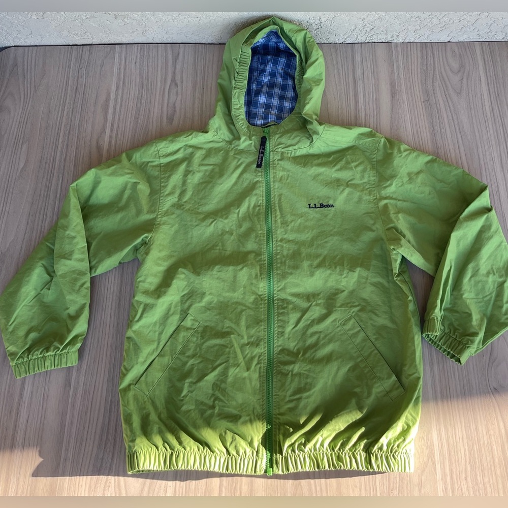 L.L. Bean Kids Lime Green Raincoat